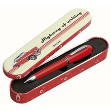 Picture of Online Highway of Writing Ballpoint Pen Red in Metal Box Car
