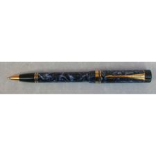 Picture of Parker Duofold Marbled Blue Cap Activated Ballpoint Pen - Collectible