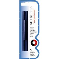 Picture of Sheaffer Skrip Fountain Pen Ink Cartridges Blue-Black Blister Pack of 5