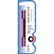 Picture of Sheaffer Skrip Fountain Pen Ink Cartridges Pink Blister Pack of 5