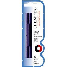 Picture of Sheaffer Skrip Fountain Pen Ink Cartridges Purple Blister Pack of 5