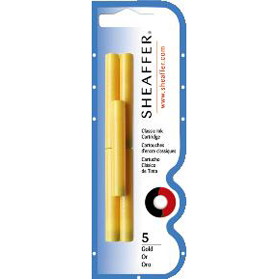 Sheaffer Skrip Fountain Pen Ink Cartridges Gold Blister Pack of  5-Montgomery Pens Fountain Pen Store 212 420 1312