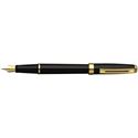 Picture of Sheaffer Prelude Black Onyx Lacquer Barrel 22K Gold Plate Trim Fountain Pen Fine Nib