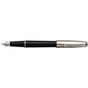 Picture of Sheaffer Prelude Black Onyx Lacquer Barrel Chased Nickle Plate Trim Fountain Pen Broad Nib