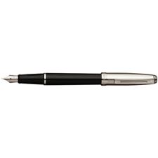 Picture of Sheaffer Prelude Black Onyx Lacquer Barrel Chased Nickle Plate Trim Fountain Pen Broad Nib