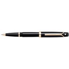 Picture of Sheaffer Valor Glossy Black 22K Gold Plate Trim Rollerball Pen Slim