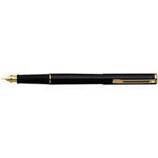 Picture of Sheaffer Agio Black Lacquer 22K Gold Plate Trim Fountain Pen Medium Nib