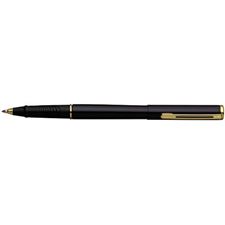 Picture of Sheaffer Agio Black Lacquer 22K Gold Plate Trim Rollerball Pen Slim