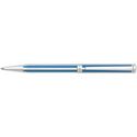 Picture of Sheaffer Intensity Cornflower Striped Barrel Cap Chrome Plate Trim Ballpoint Pen