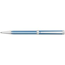 Picture of Sheaffer Intensity Cornflower Striped Barrel Cap Chrome Plate Trim Ballpoint Pen