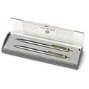 Picture of Sheaffer Sentinel Brushed Chrome Plate 22K Gold Plate Trim Ballpoint Pen and Pencil Set