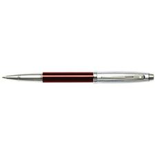 Picture of Sheaffer 100 Transparent Red Barrel Brushed Chrome Cap Nickel Plate Trim Rollerball Pen