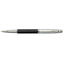Picture of Sheaffer 100 Glossy Black Barrel Brushed Chrome Cap Nickel Plate Trim Rollerball Pen