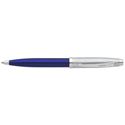 Picture of Sheaffer 100 Transparent Blue Barrel Brushed Chrome Cap Nickel Plate Trim Ballpoint Pen