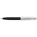Picture of Sheaffer 100 Glossy Black Barrel Brushed Chrome Cap Nickel Plate Trim Ballpoint Pen