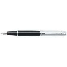 Picture of Sheaffer 300 Glossy Black Barrel Chrome Plate Trim Fountain Pen Medium Nib