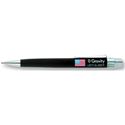 Picture of Fisher Zero Gravity Pen Black Rubber Finish with American Flag Imprint