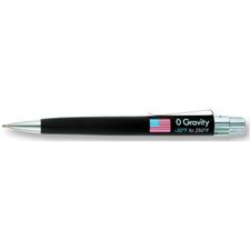 Picture of Fisher Zero Gravity Pen Black Rubber Finish with American Flag Imprint