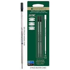 Picture of Monteverde Soft Roll Ballpoint Refill to Fit S.T. Dupont Pens Medium Black Pack of 6