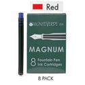 Picture of Monteverde Fountain Pen Magnum Ink Cartridge Boxed Red Pack of 8