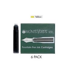 Picture of Monteverde Fountain Pen Standard Ink Cartridge Boxed Yellow Pack of 6