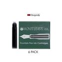 Picture of Monteverde Fountain Pen Standard Ink Cartridge Boxed Burgundy Pack of 6