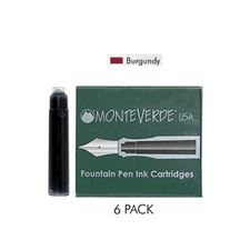 Picture of Monteverde Fountain Pen Standard Ink Cartridge Boxed Burgundy Pack of 6