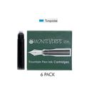 Picture of Monteverde Fountain Pen Standard Ink Cartridge Boxed Turquoise Pack of 6
