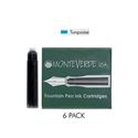 Picture of Monteverde Fountain Pen Standard Ink Cartridge Boxed Turquoise Pack of 6