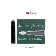 Picture of Monteverde Fountain Pen Standard Ink Cartridge Boxed Purple Pack of 6