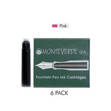Picture of Monteverde Fountain Pen Standard Ink Cartridge Boxed Pink Pack of 6
