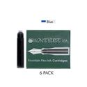 Picture of Monteverde Fountain Pen Standard Ink Cartridge Boxed Blue Pack of 6