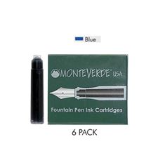 Picture of Monteverde Fountain Pen Standard Ink Cartridge Boxed Blue Pack of 6