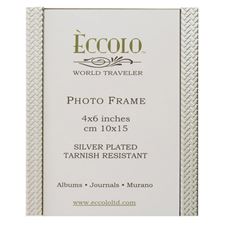Picture of Eccolo Silver Plated Frame Basketweave 5 X 7 (Packk of 4)