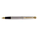 Picture of Waterman Hemisphere Stainless Steel Gold Trim Fountain Pen Medium Nib