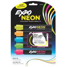 Picture of Expo Dry Erase Marker Neon Bullet Pack of 5 Assorted