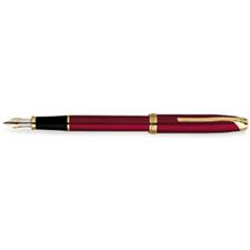 Picture of Cross Pinnacle Bordeaux Lacquer Fountain Pen Two-Tone 18 Karat Gold Rhodium Plated Medium Nib