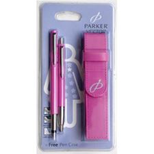 Picture of Parker Vector Pink  Fountain Pen And Ballpoint Set