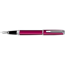Picture of Waterman Exception Slim Raspberry Silver Trim Fountain Pen Fine Nib
