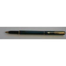 Picture of Parker Rialto Lacquer Green Gold Trim Fountain Pen Fine Nib