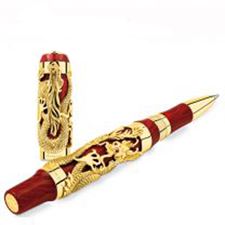 Picture of Montegrappa Limited Edition Dragon Bruce Lee Solid Gold With Black Diamonds Rollerball Pen