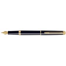 Picture of Waterman Hemisphere Essential Black Gold Trim Fountain Pen Fine Nib