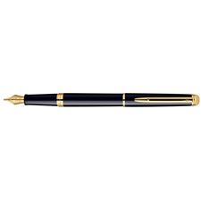 Picture of Waterman Hemisphere Essential Black Gold Trim Fountain Pen Medium Nib