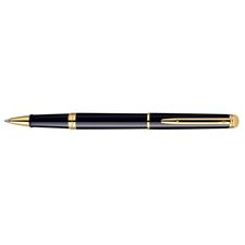 Picture of Waterman Hemisphere Essential Black Gold Trim Rollerball Pen