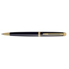 Picture of Waterman Hemisphere Essential Black Gold Trim Ballpoint Pen