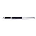 Picture of Waterman Hemisphere Essential Deluxe Silky Black Chrome Trim Fountain Pen Fine Nib