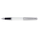Picture of Waterman Hemisphere Essential Deluxe White Chrome Trim Fountain Pen Fine Nib