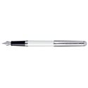 Picture of Waterman Hemisphere Essential Deluxe White Chrome Trim Fountain Pen Medium Nib