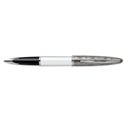 Picture of Waterman Carene Deluxe Contemporary White And  Gun Metal ST Fountain Pen Medium Nib