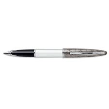 Picture of Waterman Carene Deluxe Contemporary White And  Gun Metal ST Fountain Pen Fine Nib